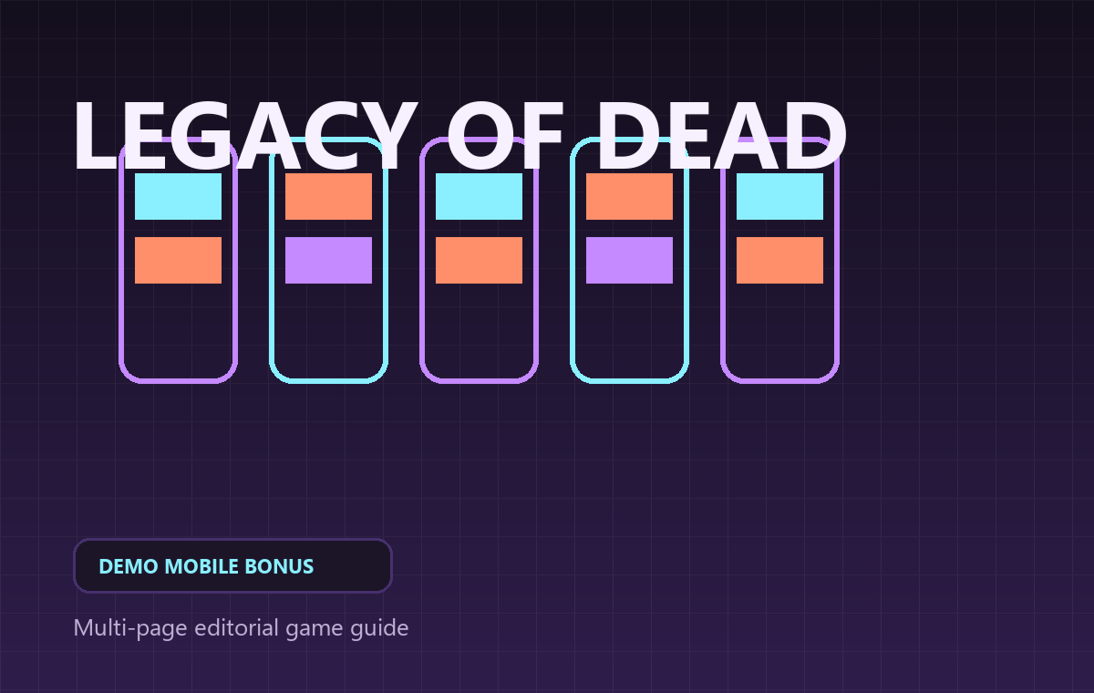 Legacy of Dead game cover for demo mode, mobile play and bonus access